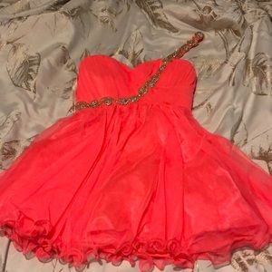 Coral prom dress